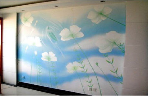 牟定画墙绘怎么画好白云的蓬松感？