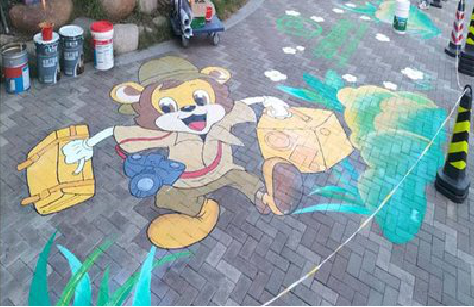 牟定夏季画地面彩绘会遇到的问题