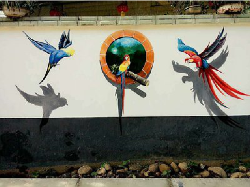 牟定视觉错位-3D墙绘设计