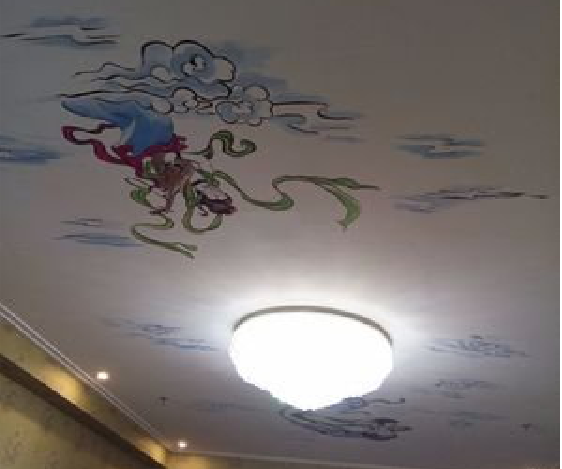 牟定如何快速绘制天花板上的手绘墙？