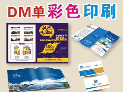 牟定单页印刷，色彩搭配简单。